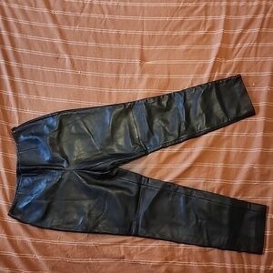 Dana Buchman Petite Brown 100% Lamb Skin Boot Cut Pants